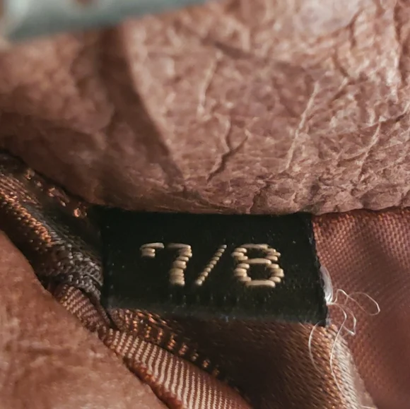 Winlit distressed soft brown lined leather skirt size 7/8 - Picture 6 of 8